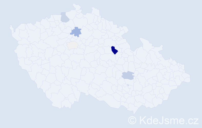 Příjmení: 'Centnerová', počet výskytů 16 v celé ČR