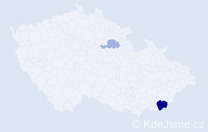 Příjmení: 'Tambor', počet výskytů 4 v celé ČR
