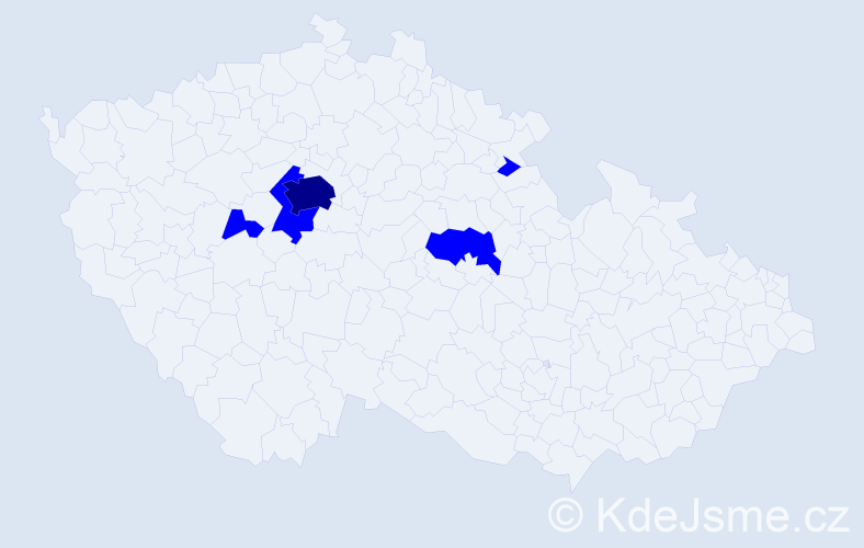 Příjmení: 'Poňková', počet výskytů 6 v celé ČR