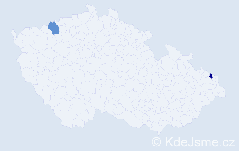 Příjmení: 'Koteńková', počet výskytů 2 v celé ČR