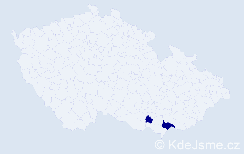 Příjmení: 'Wollinger', počet výskytů 2 v celé ČR