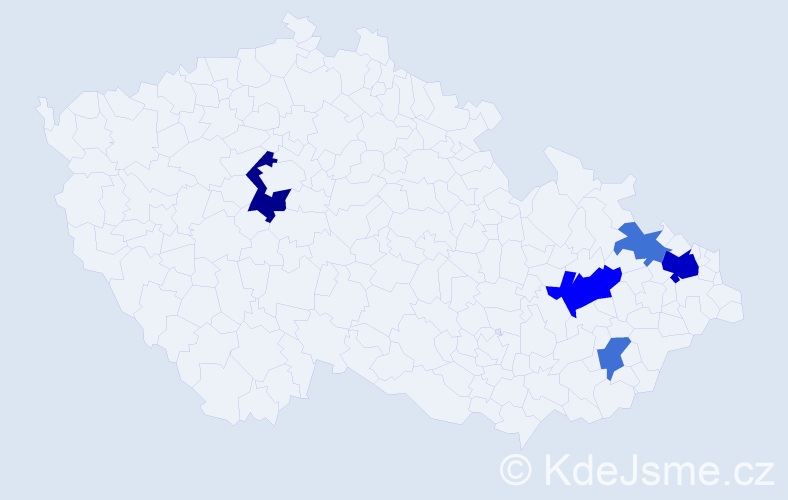 Příjmení: 'Mecnarowski', počet výskytů 10 v celé ČR