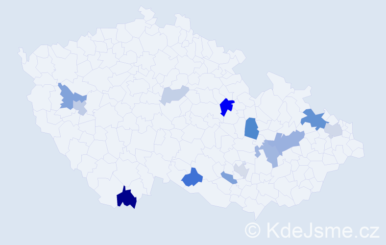 Příjmení: 'Grambalová', počet výskytů 31 v celé ČR