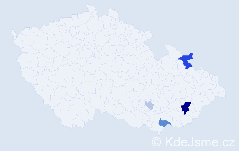 Příjmení: 'Cencingerová', počet výskytů 6 v celé ČR