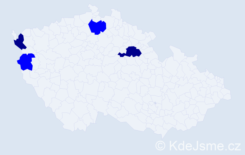 Příjmení: 'Tajcnárová', počet výskytů 6 v celé ČR