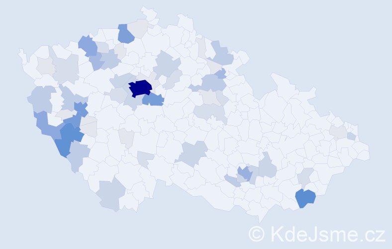 Příjmení: 'Tykalová', počet výskytů 235 v celé ČR