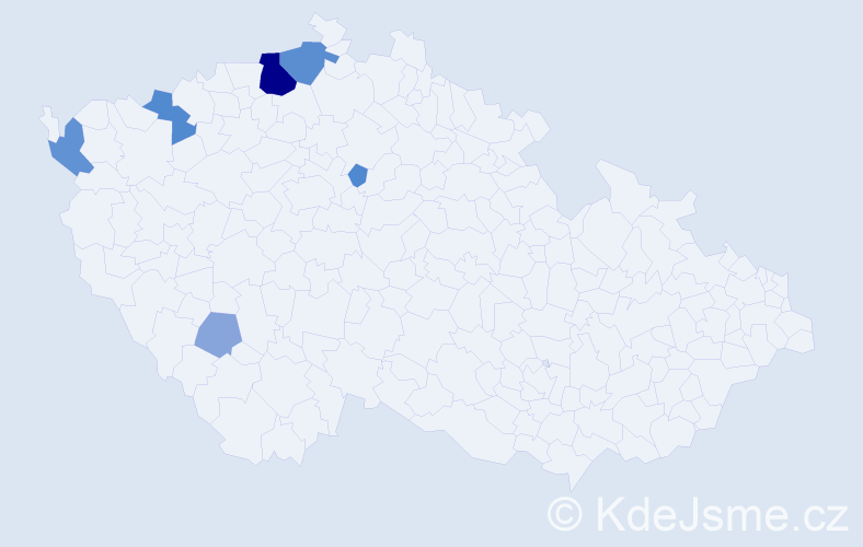 Příjmení: 'Bielawská', počet výskytů 18 v celé ČR