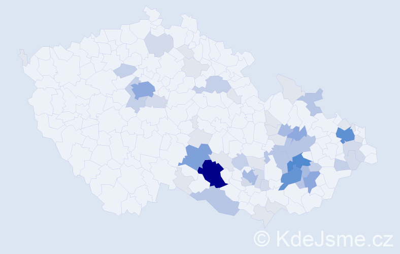 Příjmení: 'Pisková', počet výskytů 188 v celé ČR