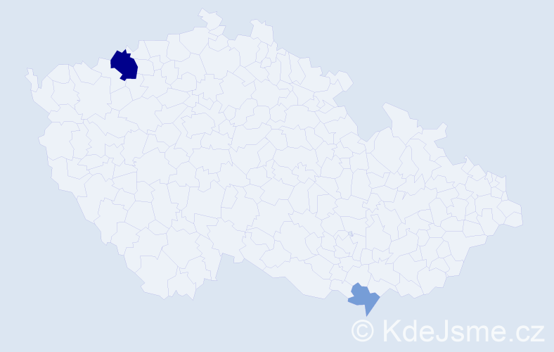 Příjmení: 'Tanglmajer', počet výskytů 5 v celé ČR