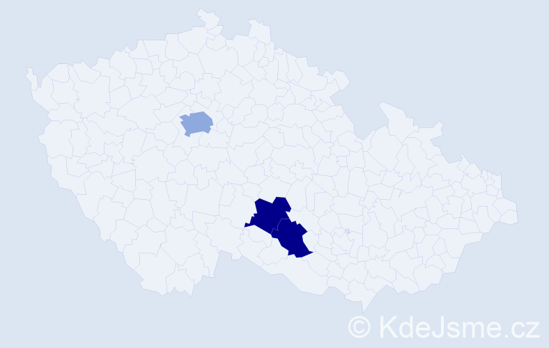 Příjmení: 'Frula', počet výskytů 11 v celé ČR