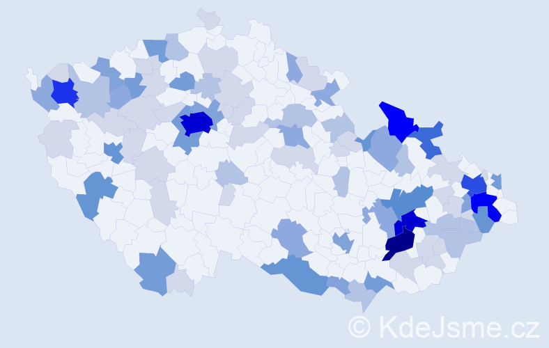 Příjmení: 'Lučan', počet výskytů 274 v celé ČR