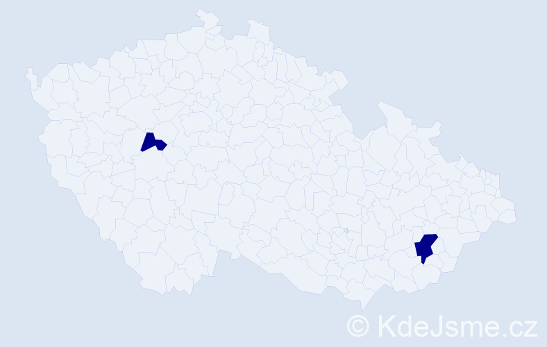 Příjmení: 'Uugantsetseg', počet výskytů 2 v celé ČR