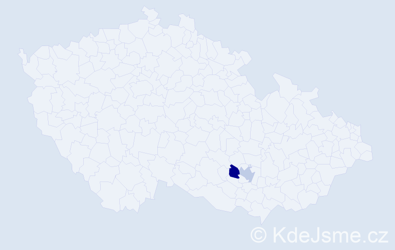 Příjmení: 'Mitisek', počet výskytů 4 v celé ČR