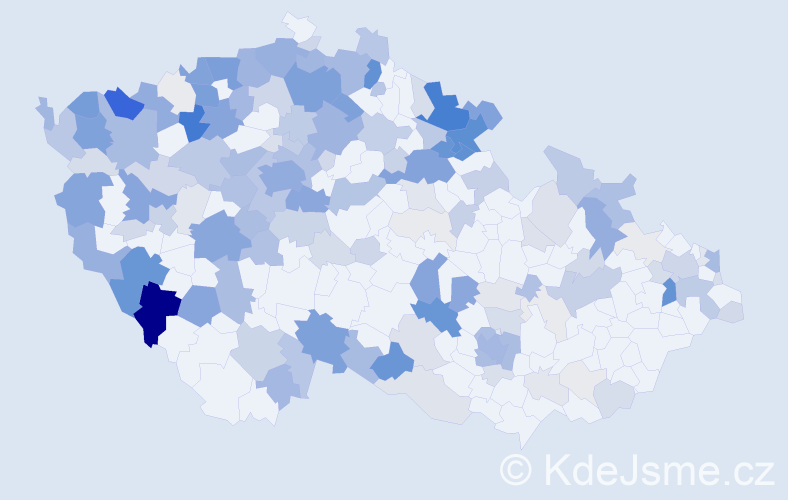 Příjmení: 'Hofmann', počet výskytů 662 v celé ČR