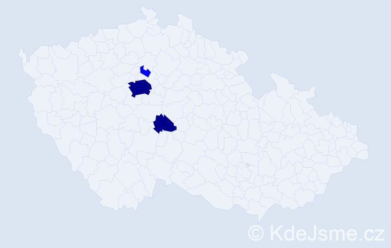 Příjmení: 'Karella', počet výskytů 5 v celé ČR