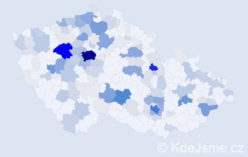 Příjmení: 'Kapounová', počet výskytů 542 v celé ČR