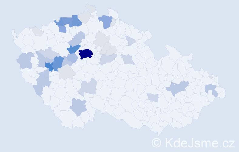 Příjmení: 'Lipertová', počet výskytů 155 v celé ČR