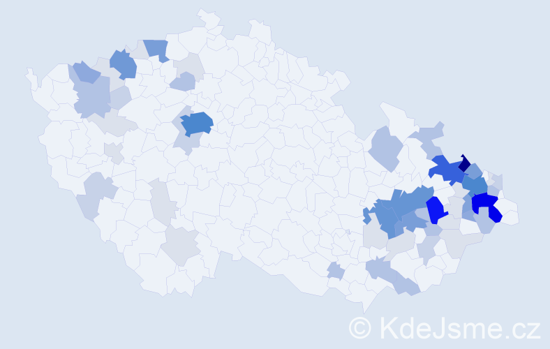 Příjmení: 'Lehnertová', počet výskytů 218 v celé ČR