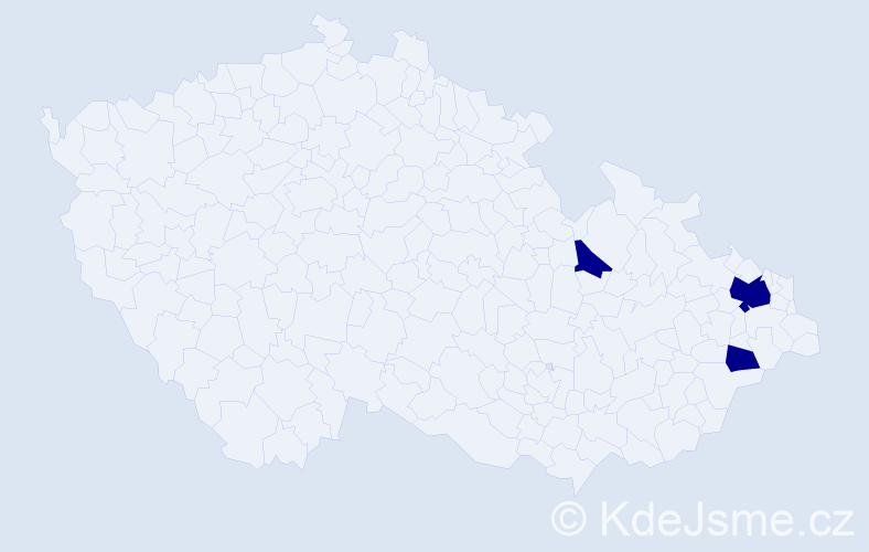 Příjmení: 'Balavajderová', počet výskytů 6 v celé ČR