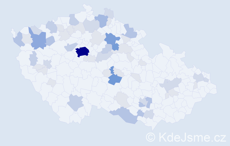 Příjmení: 'Dejl', počet výskytů 157 v celé ČR
