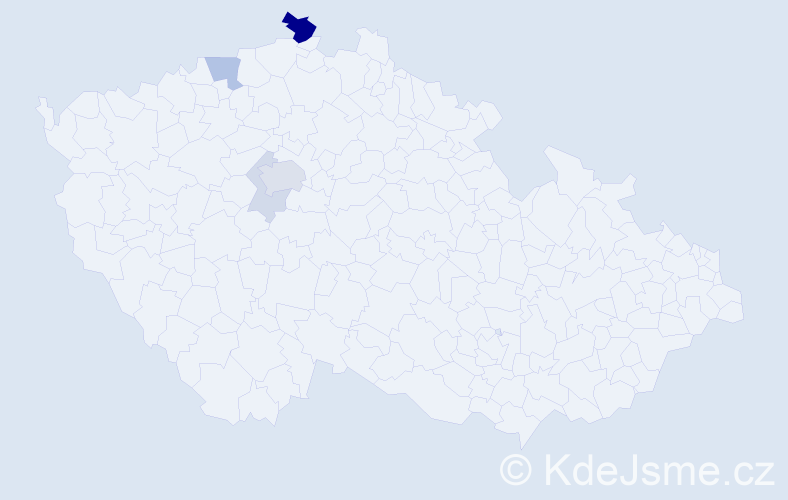 Příjmení: 'Daitl', počet výskytů 14 v celé ČR