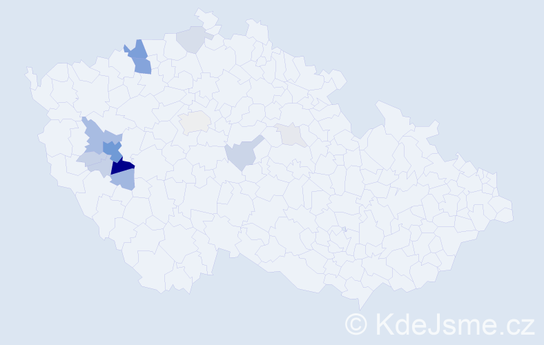 Příjmení: 'Roudová', počet výskytů 57 v celé ČR