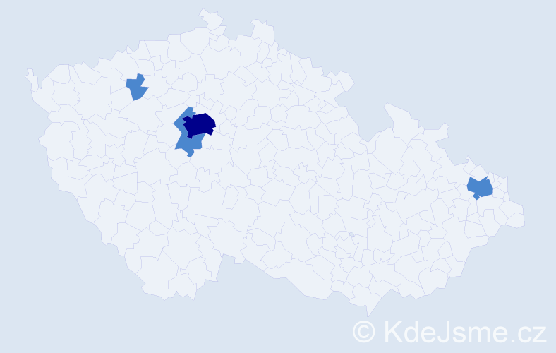 Příjmení: 'Haraksim', počet výskytů 6 v celé ČR