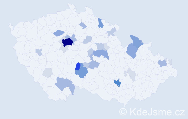 Příjmení: 'Brothánek', počet výskytů 108 v celé ČR
