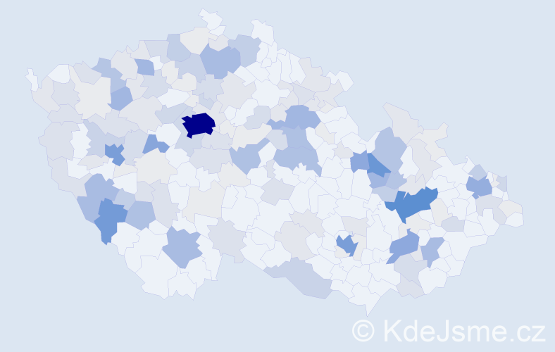 Příjmení: 'Kopp', počet výskytů 638 v celé ČR