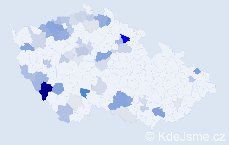 Příjmení: 'Keilová', počet výskytů 158 v celé ČR