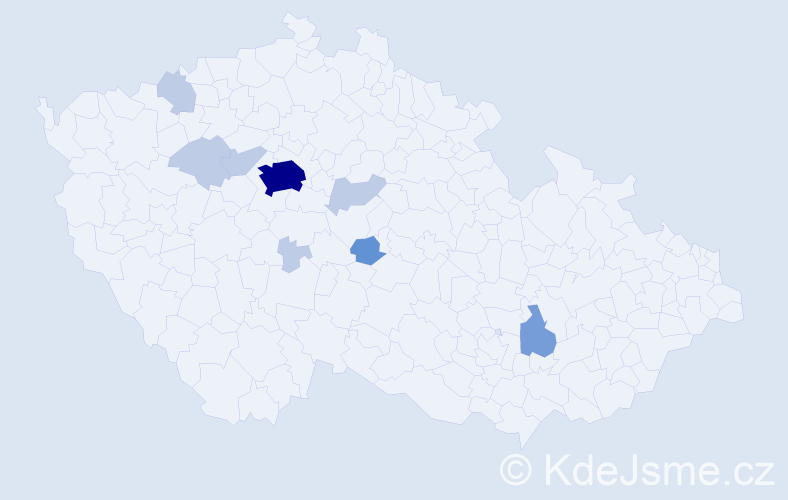 Příjmení: 'Tselych', počet výskytů 22 v celé ČR