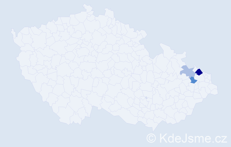 Příjmení: 'Krzikallová', počet výskytů 16 v celé ČR