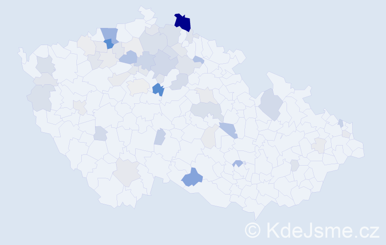 Příjmení: 'Bari', počet výskytů 172 v celé ČR