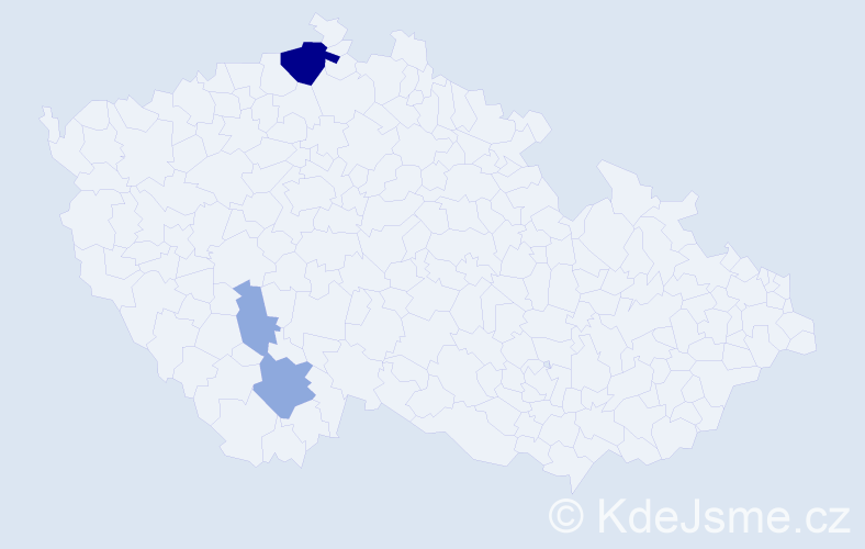 Příjmení: 'Pauko', počet výskytů 11 v celé ČR