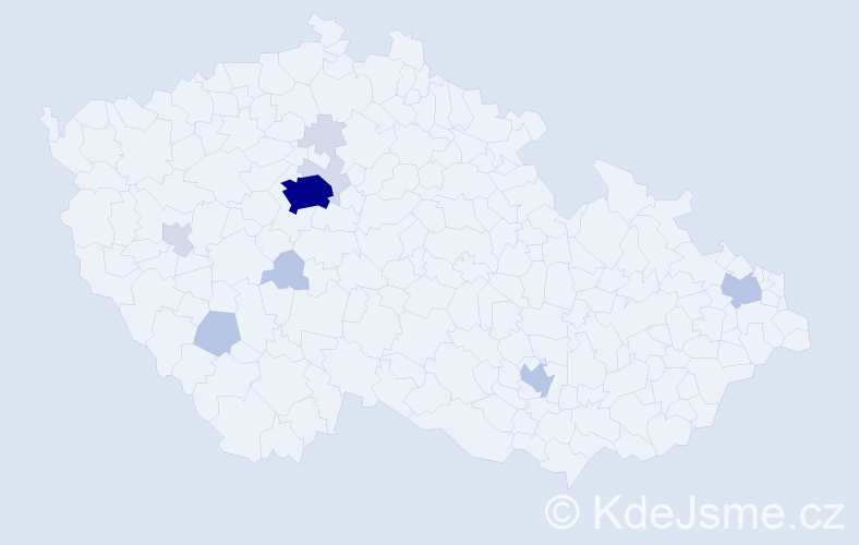 Příjmení: 'Korpan', počet výskytů 28 v celé ČR