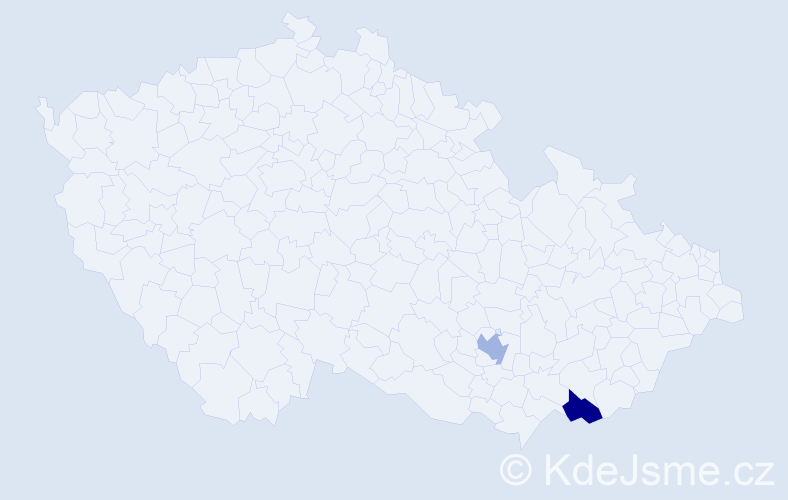 Příjmení: 'Dobčáková', počet výskytů 6 v celé ČR