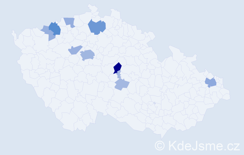 Příjmení: 'Bily', počet výskytů 34 v celé ČR