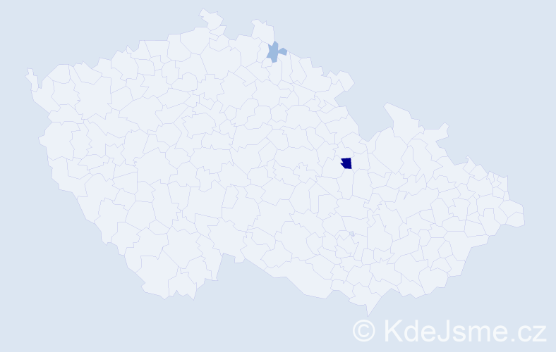 Příjmení: 'Mlinková', počet výskytů 5 v celé ČR