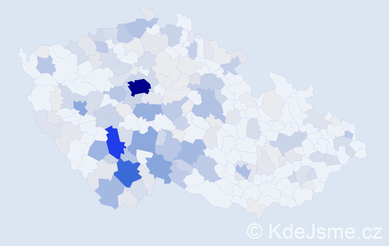 Příjmení: 'Hronek', počet výskytů 628 v celé ČR