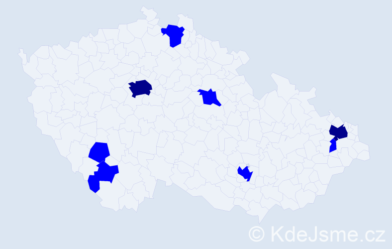 Příjmení: 'Elliott', počet výskytů 10 v celé ČR