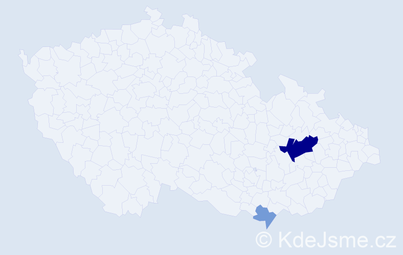 Příjmení: 'Kneip', počet výskytů 7 v celé ČR