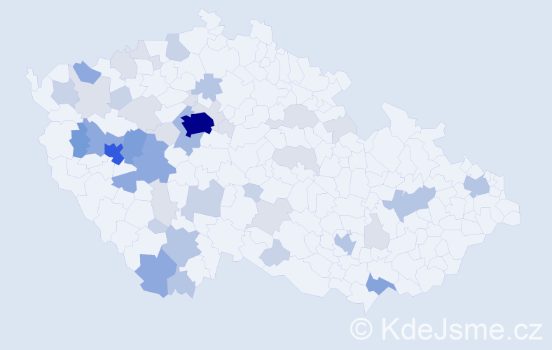 Příjmení: 'Čekan', počet výskytů 142 v celé ČR
