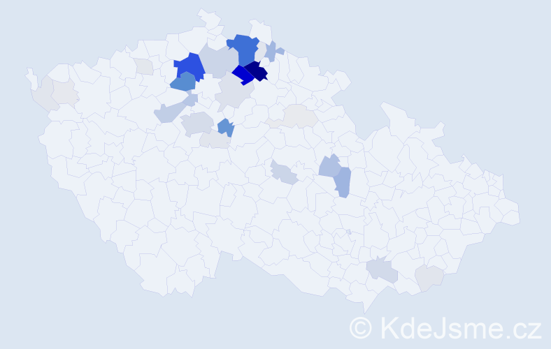 Příjmení: 'Porš', počet výskytů 142 v celé ČR