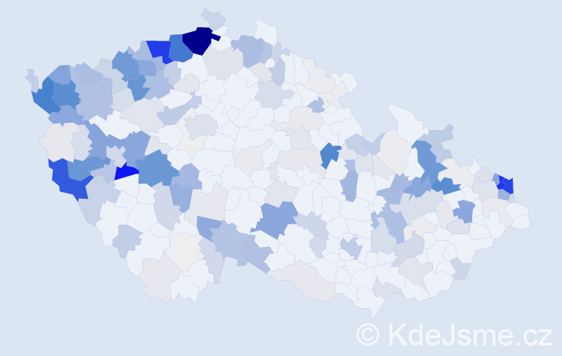 Příjmení: 'Ferková', počet výskytů 966 v celé ČR