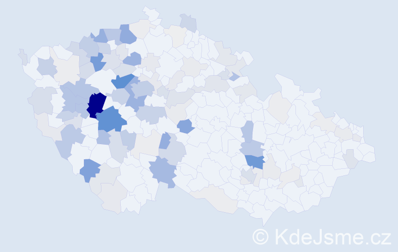 Příjmení: 'Bejček', počet výskytů 462 v celé ČR