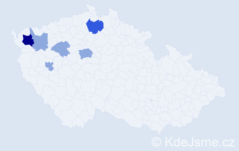 Příjmení: 'Krágl', počet výskytů 12 v celé ČR