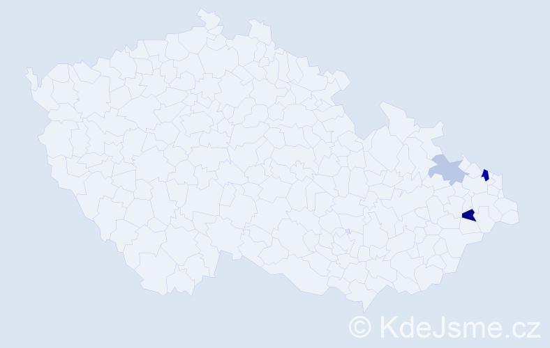 Příjmení: 'Děngl', počet výskytů 6 v celé ČR