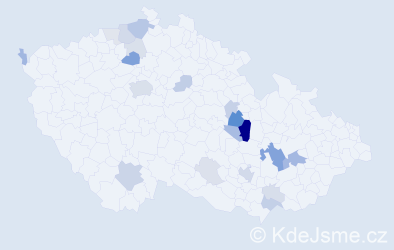 Příjmení: 'Taberyová', počet výskytů 63 v celé ČR
