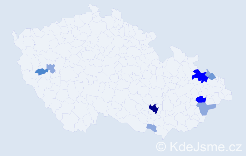 Příjmení: 'Mertensová', počet výskytů 23 v celé ČR