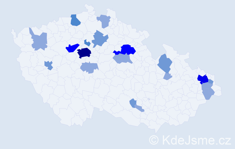 Příjmení: 'Szalayová', počet výskytů 44 v celé ČR